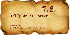 Téglási Eszter névjegykártya
