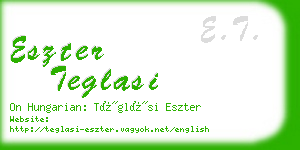 eszter teglasi business card